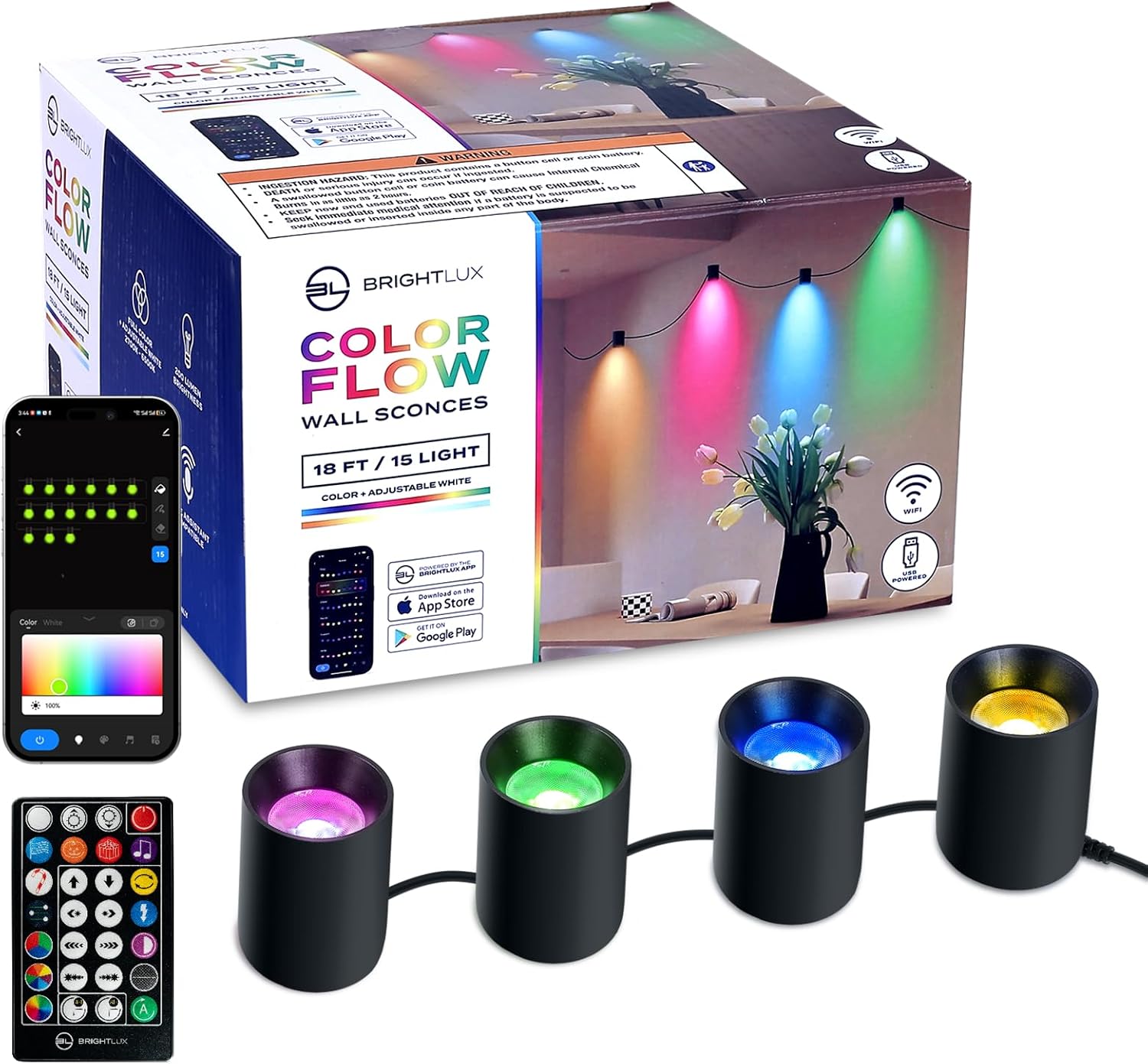 LED Wall Light Music Sync and WiFi Smart Control Light Multi-Color Indoor Party Light, Decorative Light, Suitable for Living Room and Bedroom LED Wall Light Music Sync and WiFi Smart Control Light Multi-Color Indoor Party Light, Decorative Light, Suitable for Living Room and Bedroom