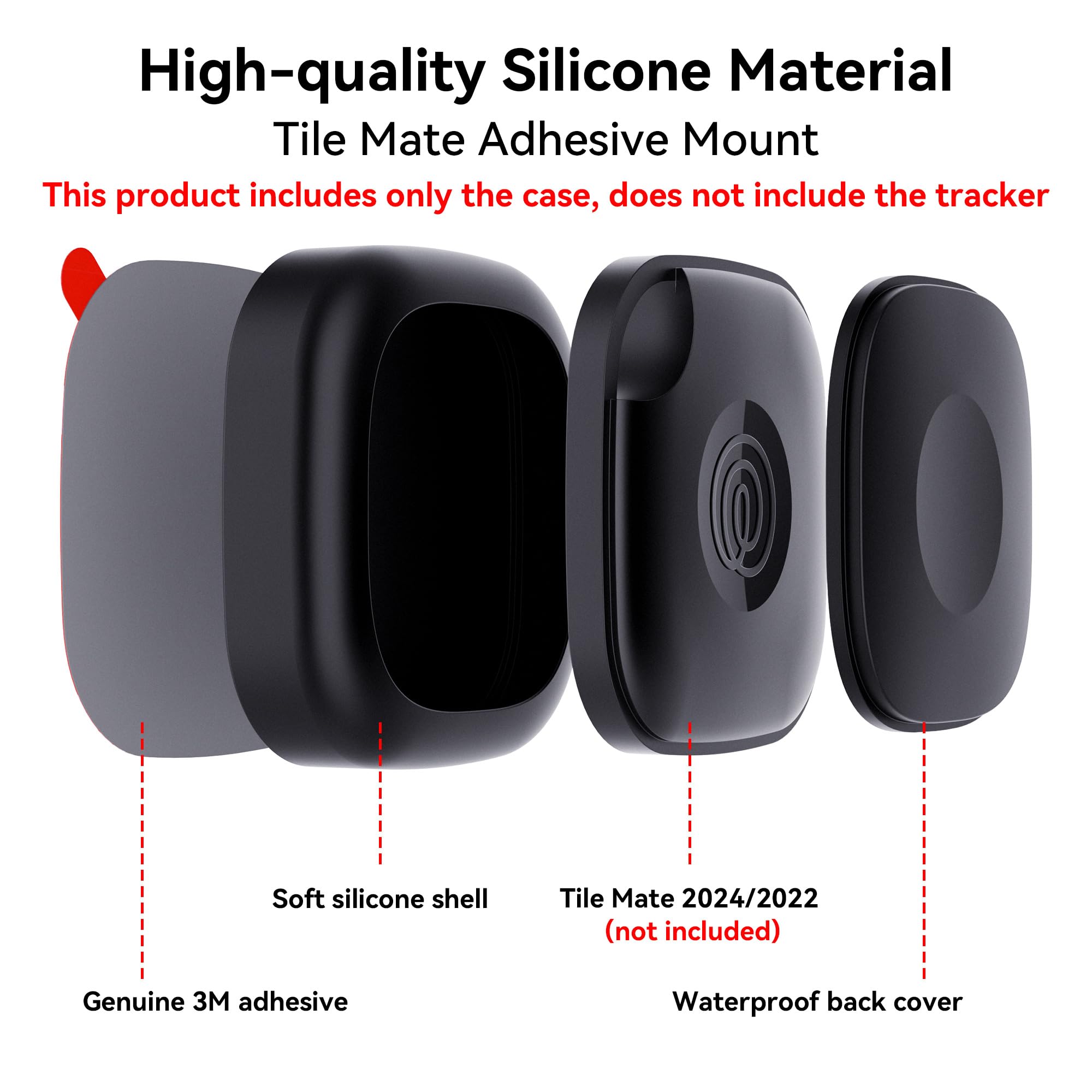 Custodia In Silicone Per Tile Mate 2024 Con Cinturino Da Polso, Cover Antigraffio E Antiurto, Colore Blu - 2