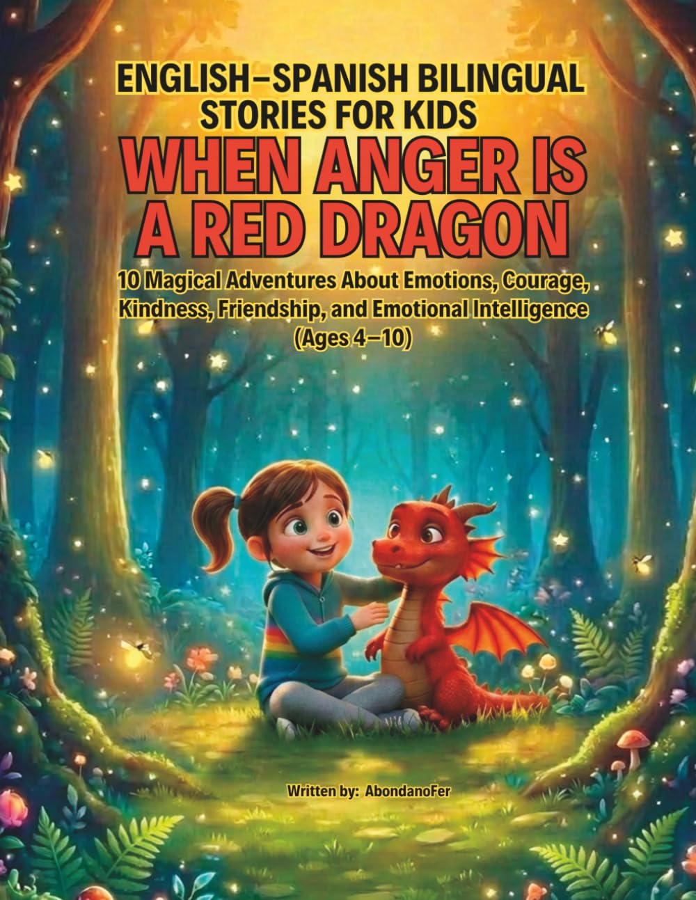 WHEN ANGER IS A RED DRAGON: English-Spanish Bilingual Stories for Kids: 10 Magical Adventures About Emotions, Courage, Kindness, Friendship, and Emotional Intelligence (Ages 4–10)