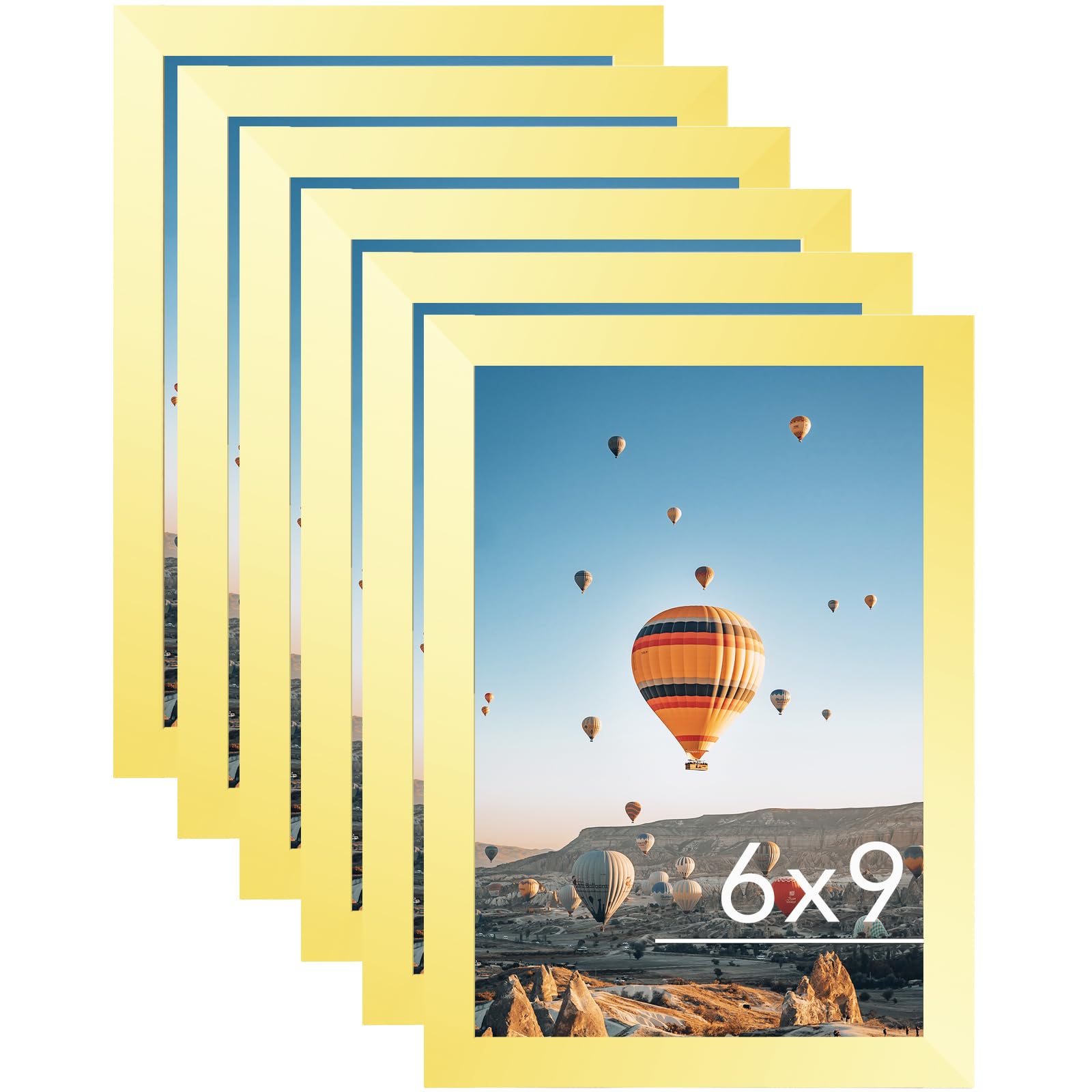 Amazon.co.jp: JCJMY 6x9インチ 写真フレーム 6枚セット ゴールド