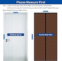 Vista 3 de Cortina magnética con aislamiento térmico grueso, material de poliuretano, manos libres, cierre automático, duradero, resistente al viento