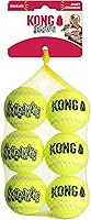 KONG SqueakAir Tennis Balls for Dogs, Medium 6-Pack - Durable Squeaky Fetch Toys Gentle on Teeth