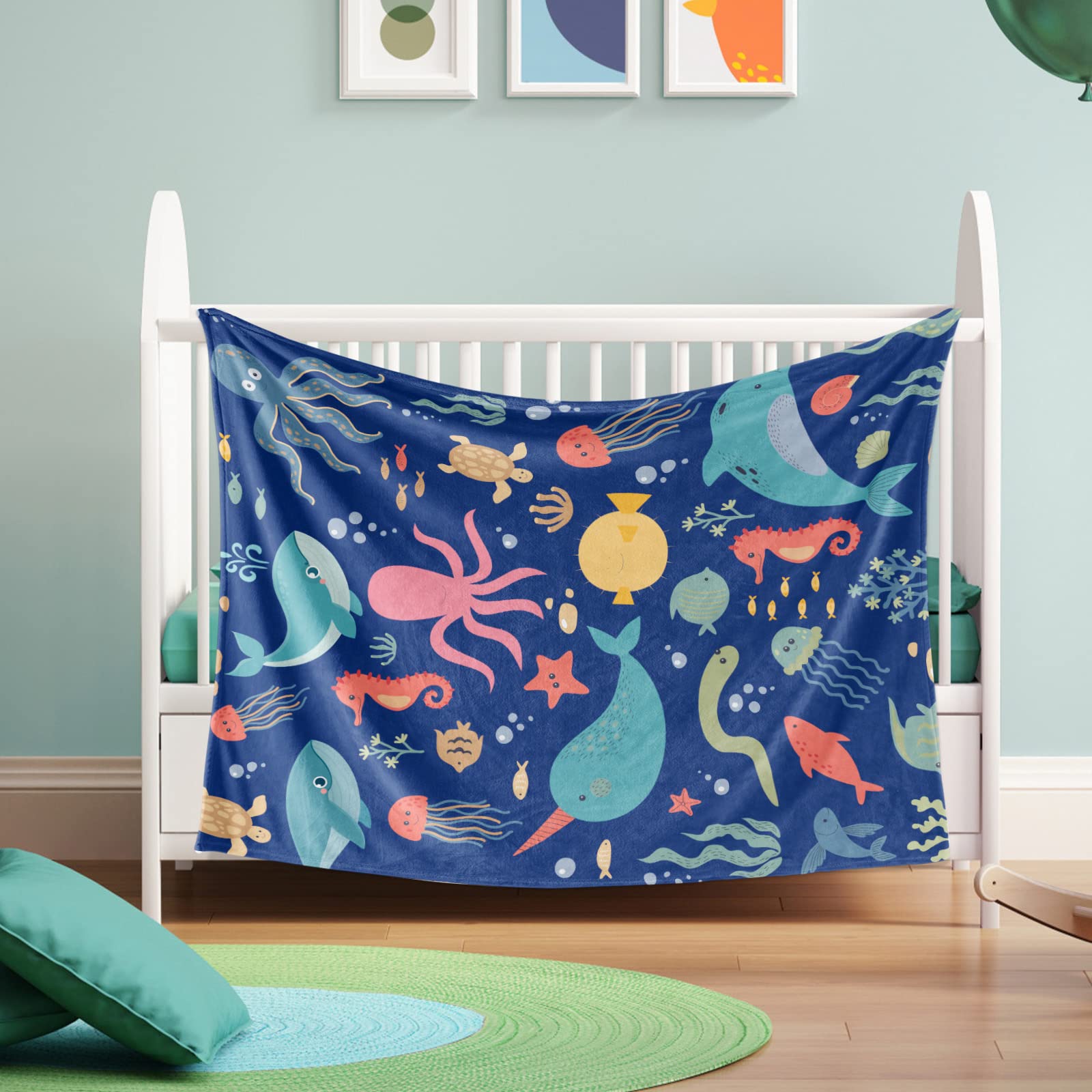 Kunst Blume Flanelldecke - Weich & Warm, 100x130cm, Für Sofa & Bett