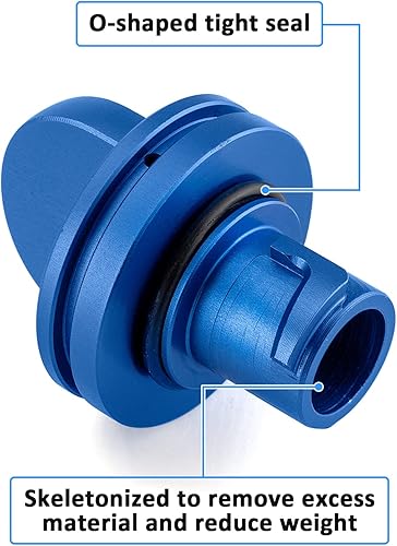 Miniatura 4 de Wsays Tapón magnético de aluminio azul diésel para líquido de escapetapa DEF y tapa de combustible verde compatible con Dodge Ram Cummins EcoDiesel