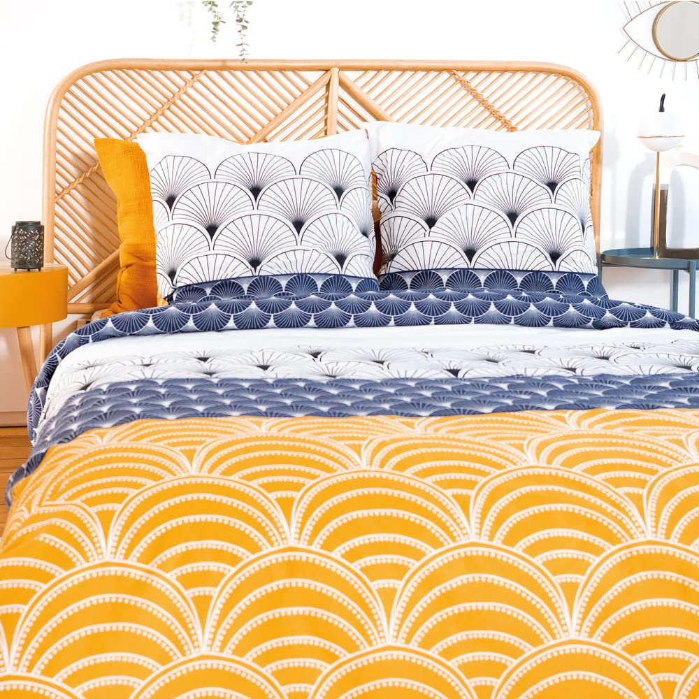 HOME DECO - Housse De Couette 220 x 240 cm 2 Taies D'oreiller 63 x 63