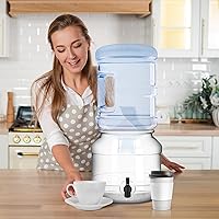 Vista 6 de 5 Gallon Water Jug Dispenser Base with Spout for 3 to 5 Gallon Bottle Plastic Water Jug Holder Containers for Stand or Countertop(Clear)