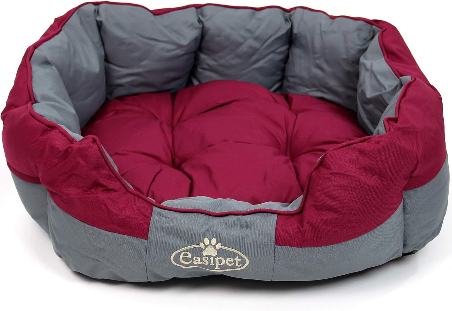 Easipet Waterproof Dog Bed in 2 Colours (Burgundy/Grey Medium) Amazon