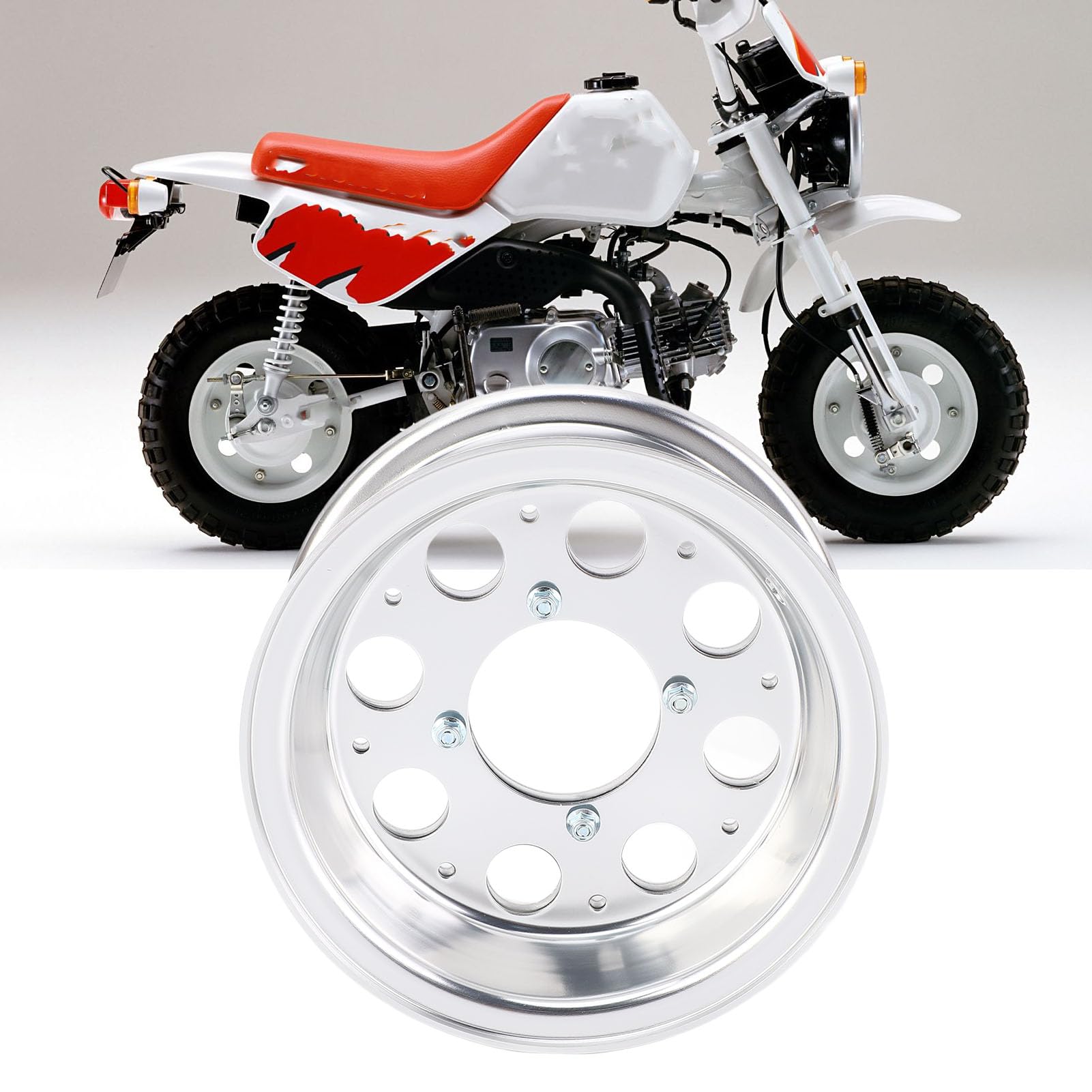 Moto Moto, Cerchio di Ruota Leggero in Lega di Alluminio Trazione per Scimmia Z50J Z50J Z50A Z50R 8 Pollici, Facile da Installare, per Progetti di Sostituzione o Modifica