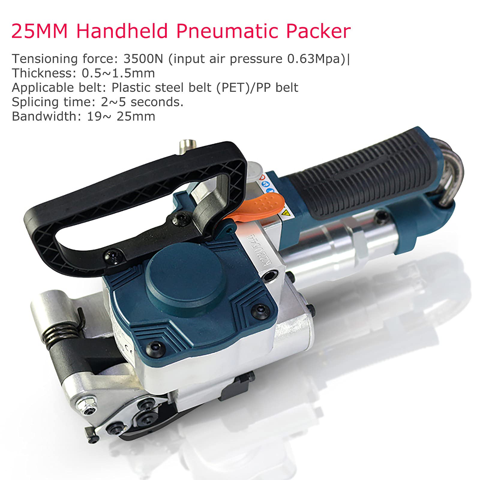 Cercleuse pneumatique, Tension maximale : 3 500 N, Outil de cerclage d'emballage Portable, 25 MM-B