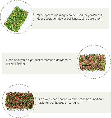 Miniatura 9 de Yardwe 3 piezas de casa de muñecas de jardín de hadas, arbustos de flores, modelos, micropaisaje, vegetación, ornamento para decoración de casa de