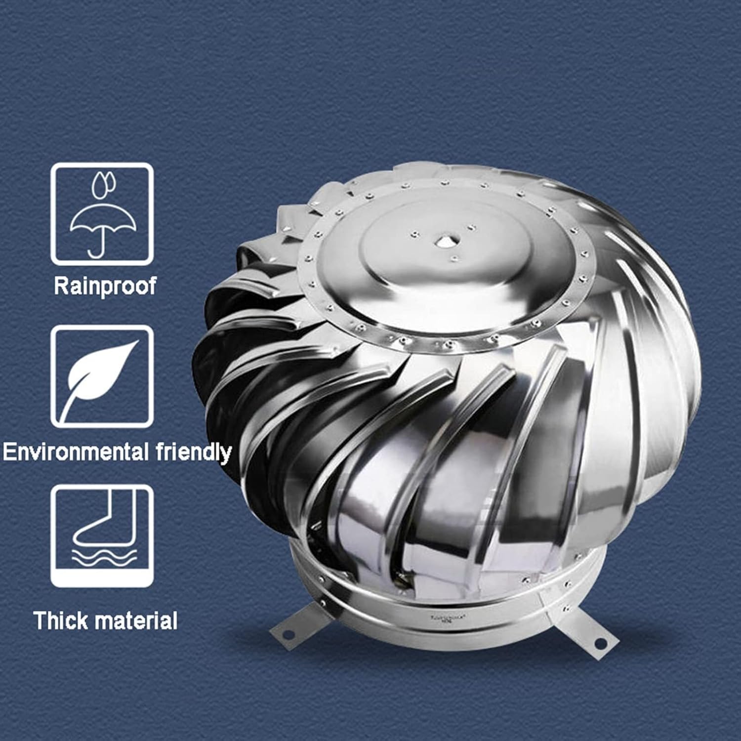 Fireplace Chimney Caps Rotating Chimney Cowl Cap, Chimney Spinner Cowl, Rotating Chimney Cowl Cap,Stainless Steel Spinning Ventilation Chimney Cowl Steel Chimney Cowl Spinner