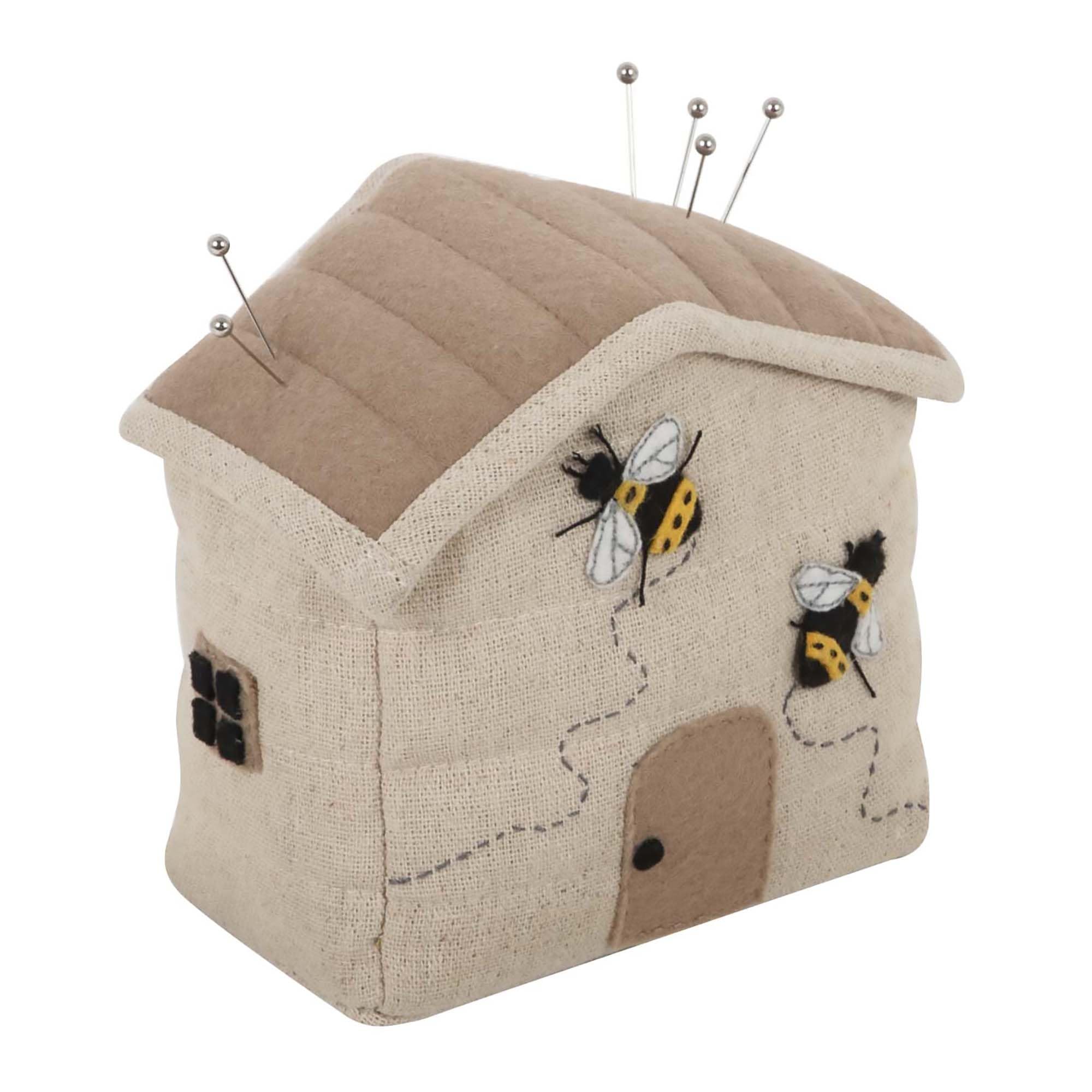 Coussin à épingles ruche Hobby Gift pour ne plus perdre vos aiguilles sur votre table