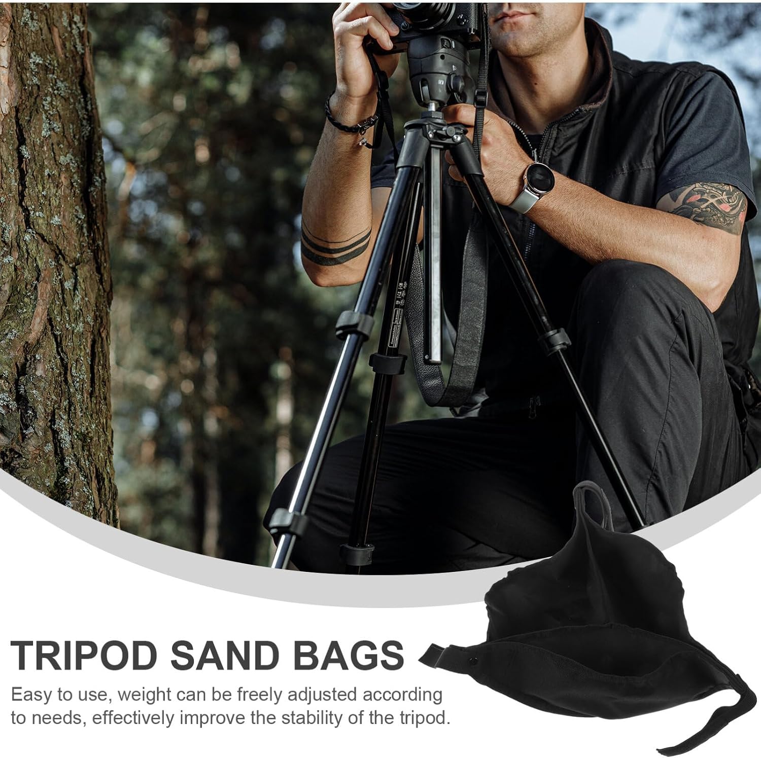 Alipis Tripod Weight Sand Bag for Outdoor Photography Tripod Balance Pouch Safe and Convenient to Use for Stabilizing Equipment