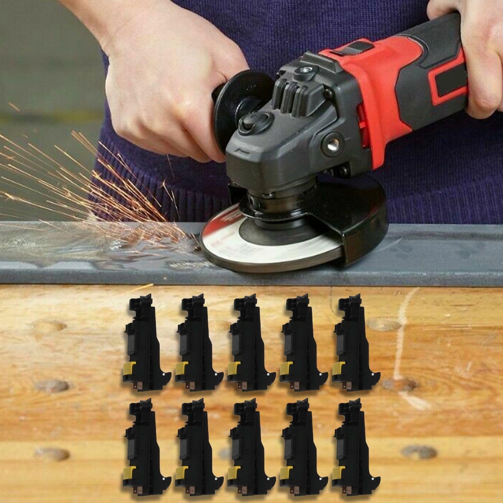5 10 interruptores de gatillo para amoladora angular GA9030 GA9020 GA7030 GA7020 G18SE3 9069 9067 9059 9049 9047 9016B 9015B 180 mm pieza de repuesto de plástico C (10 piezas)