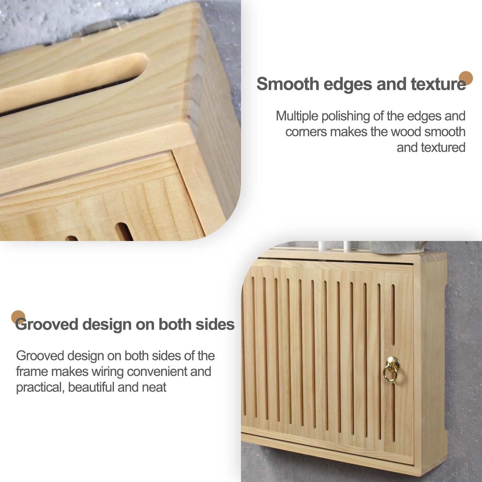 Routeur WiFi mural caché armoire de rangement cachée, boîte de rangement WiFi Hider étagères pour mur, pour bureau et maison