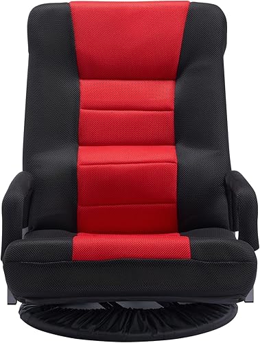 Miniatura 9 de VEVOR Silla giratoria para juegos con reposabrazos, silla giratoria de 360 grados con respaldo plegable de 6 posiciones ajustables y soporte lumbar,