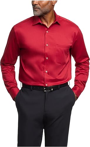 Miniatura 10 de Van Heusen Camisa de vestir para hombre, ajuste regular, cuello flexible, elástica, sin arrugas