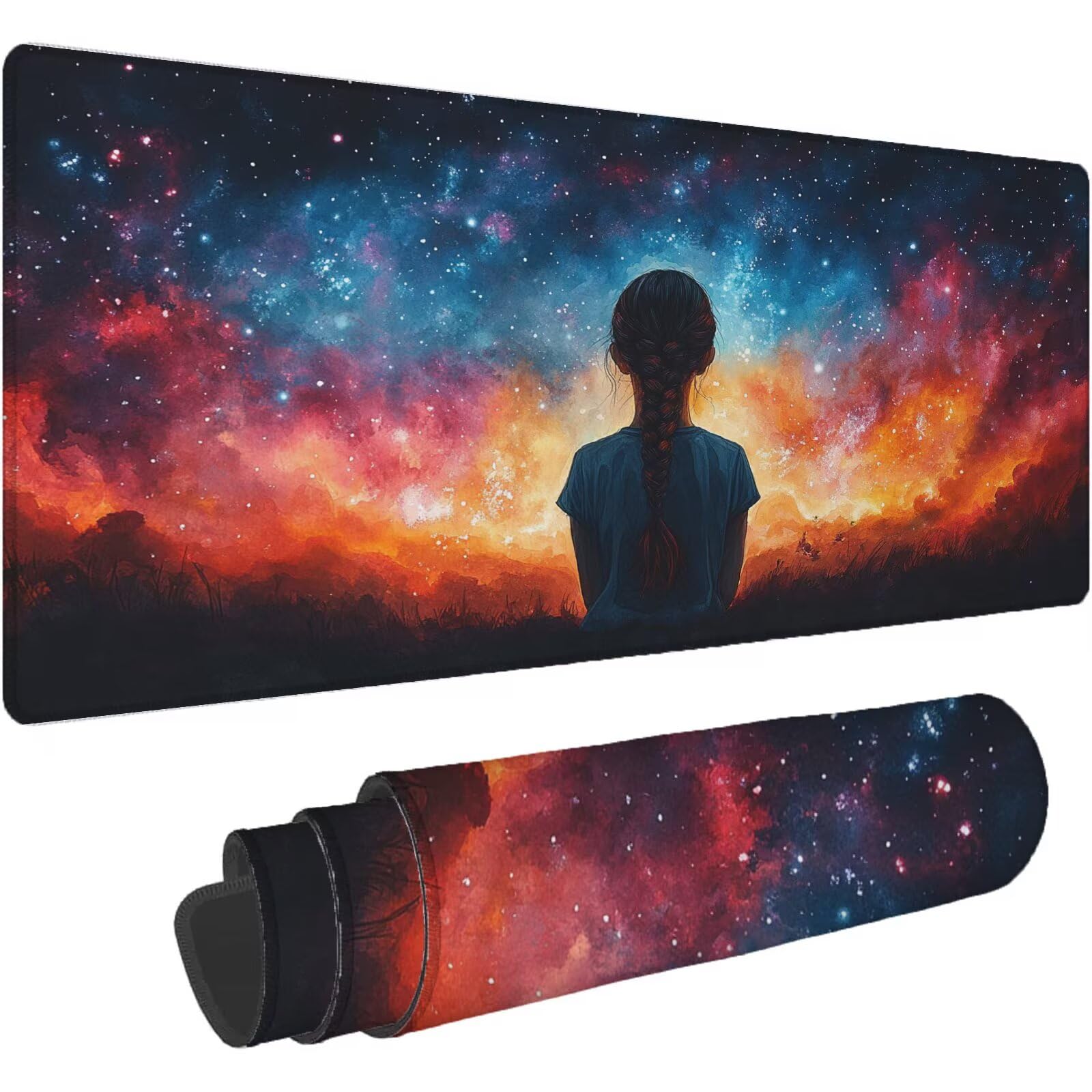 Podkładka pod mysz xxl 1600 x 800 mm pomarańczowa podkładka pod mysz damska podkładka pod mysz biurową podkładka do gier antypoślizgowa gumowa podstawa zszyte krawędzie akcesoria biurowe do gier do