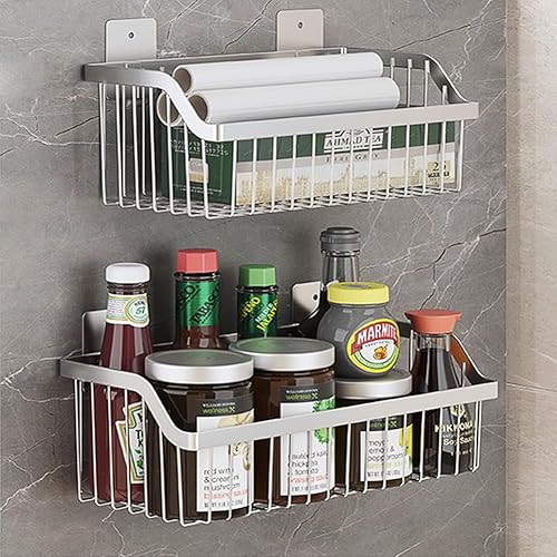 Miniatura 11 de SUS304 Cesta de malla de acero inoxidable, cesta organizadora de almacenamiento de alambre grande, cestas colgantes multifunción para cocina y baño,