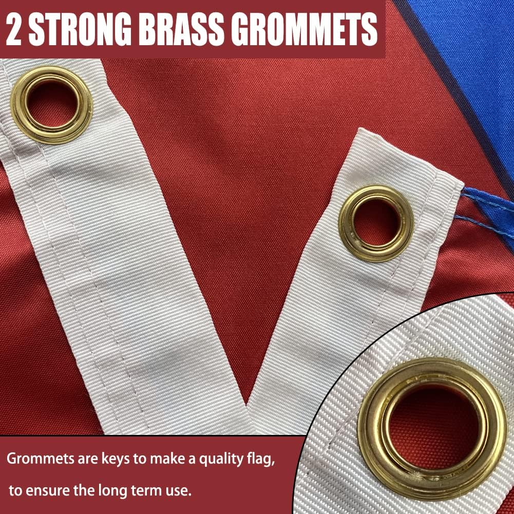 Cuban Flag 4x6 Outdoor Double Sided- Heavy Duty Cuba Flags for wall with 2 Brass Grommets 4 Rows Stitched Cuban Decorations for Parties - Image 5