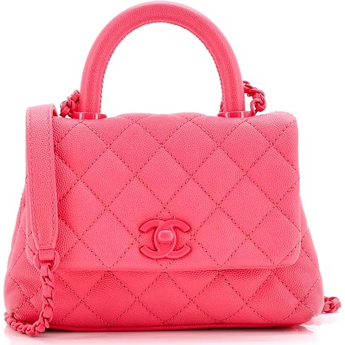 Chanel, Pre-Loved Coco Top Handle Bag Quilted Caviar Extra Mini, Pink