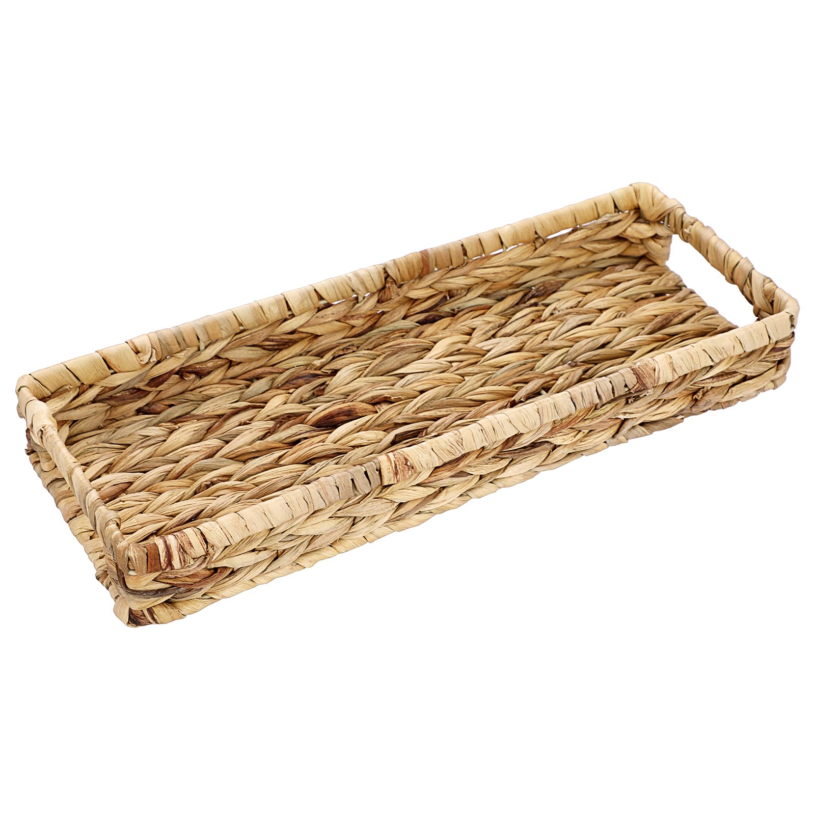 Plateau en osier pour réservoir de toilettes et table basse 43x16 cm