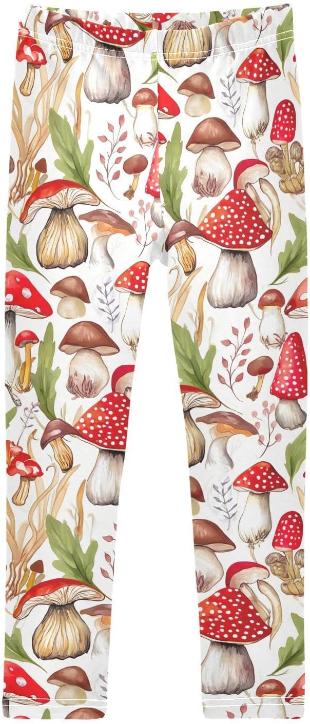 GAIREG Girls Activewear Leggings Mushrooms Spring Botany
