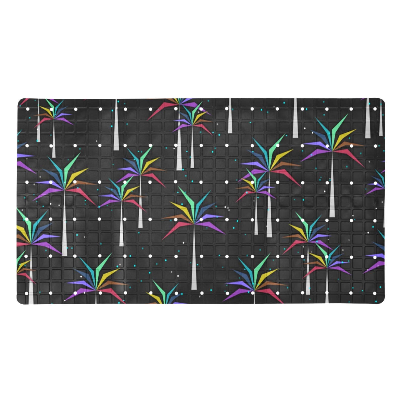 Tapis de bain antidérapant coloré 71x40 cm avec 120 ventouses de sécurité