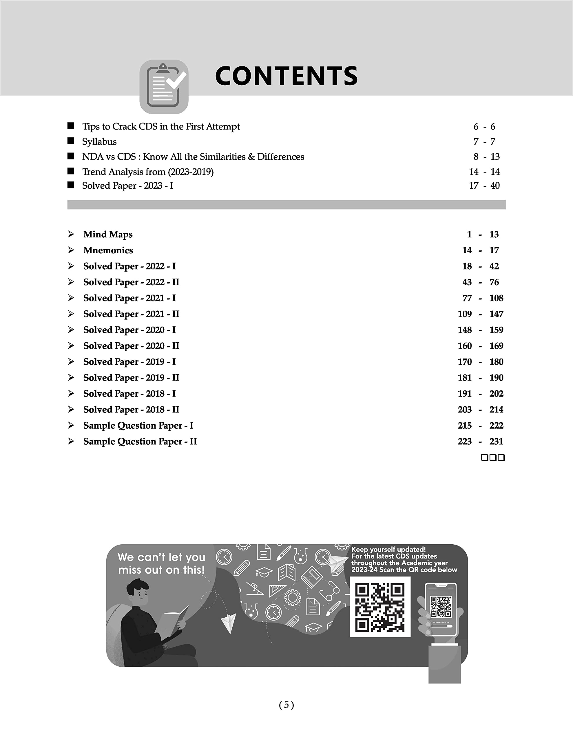 Oswaal CDS Combined Defence Services Yearwise (2018-2023) 11 Solved Papers Elementary Mathematics (For 2023-24 Exam) 1