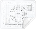 Liquid Dough Rolling Baking Mat: U-Taste 16"x20" Food-Grade Non-Slip Pastry Silicone Sheet, Non Slip for Kneading, Making Pizza, Fondant, Pie Crust with Clear Measurement and Raised Edges (Aqua Sky)