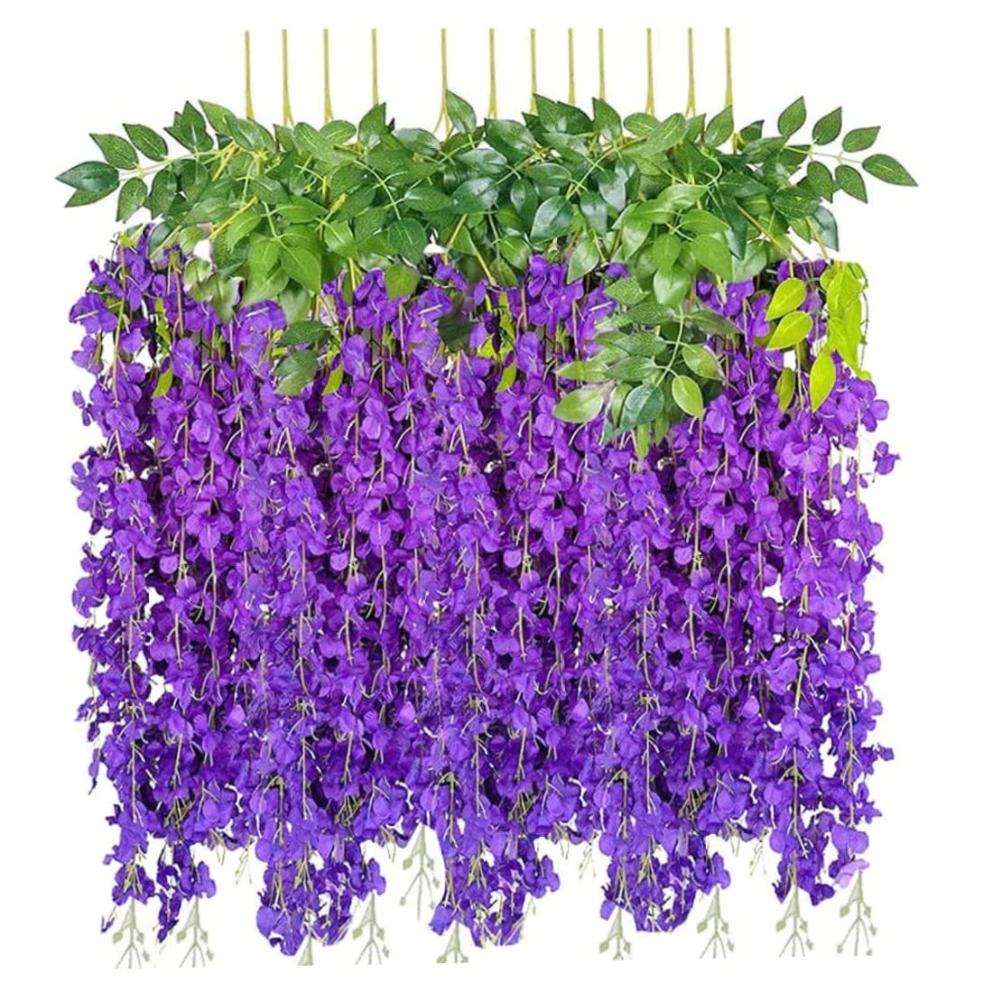 Wisteria garland pour décoration de table et arche de jardin de fête