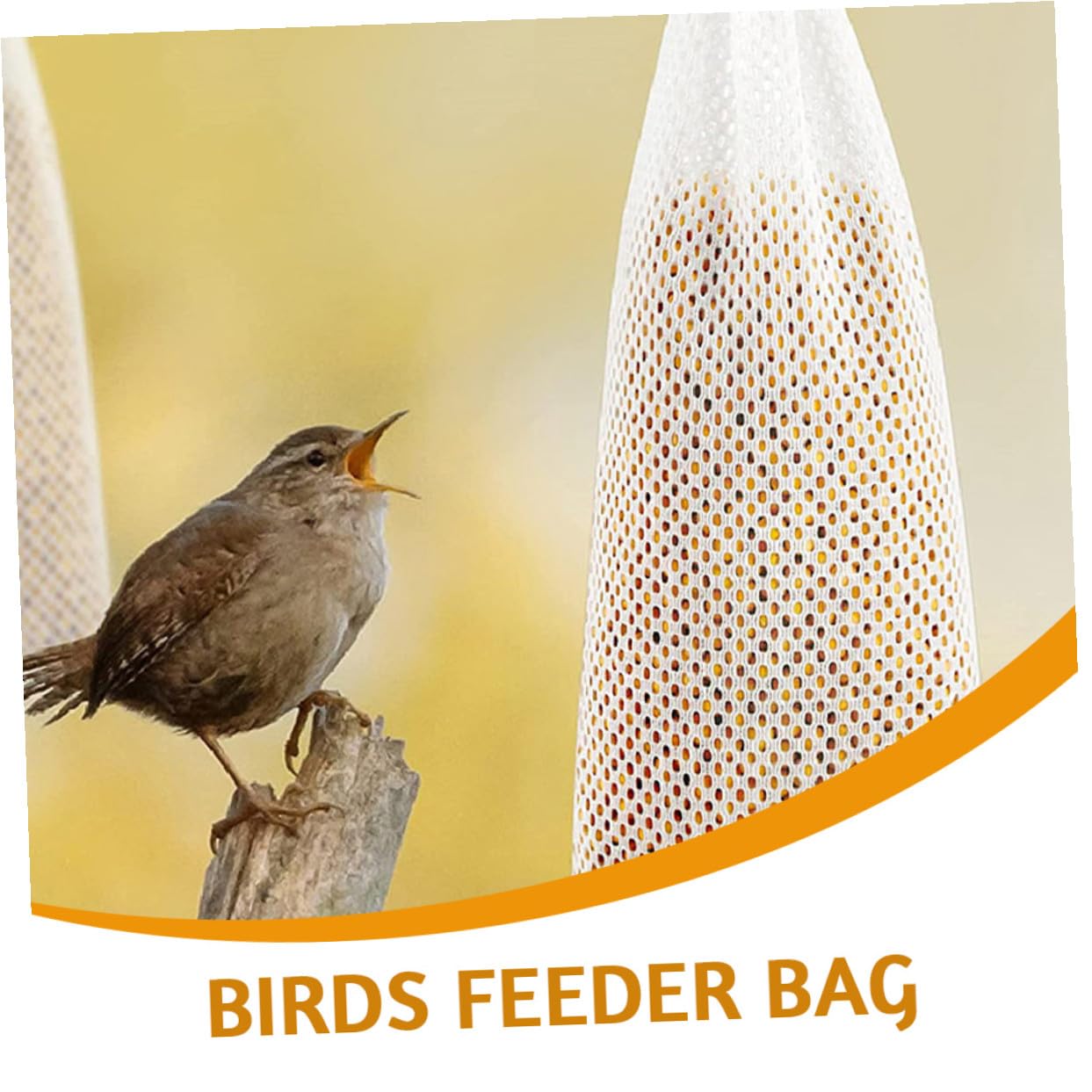 UPKOCH 5 Set Basse Meghe Meatura Di Birca Borsa A Rete Per L'alimentazione Degli Sacchetti A Rete Per Mangime Per Borsa Con Coulisse Per 5 Pezzi*5