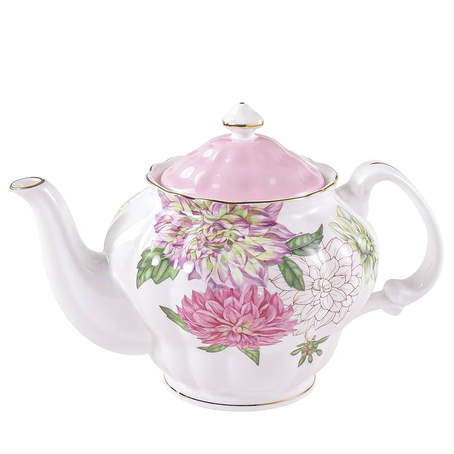 Amazon.com | PULCHRITUDIE Bone China Teapot, English Teaset