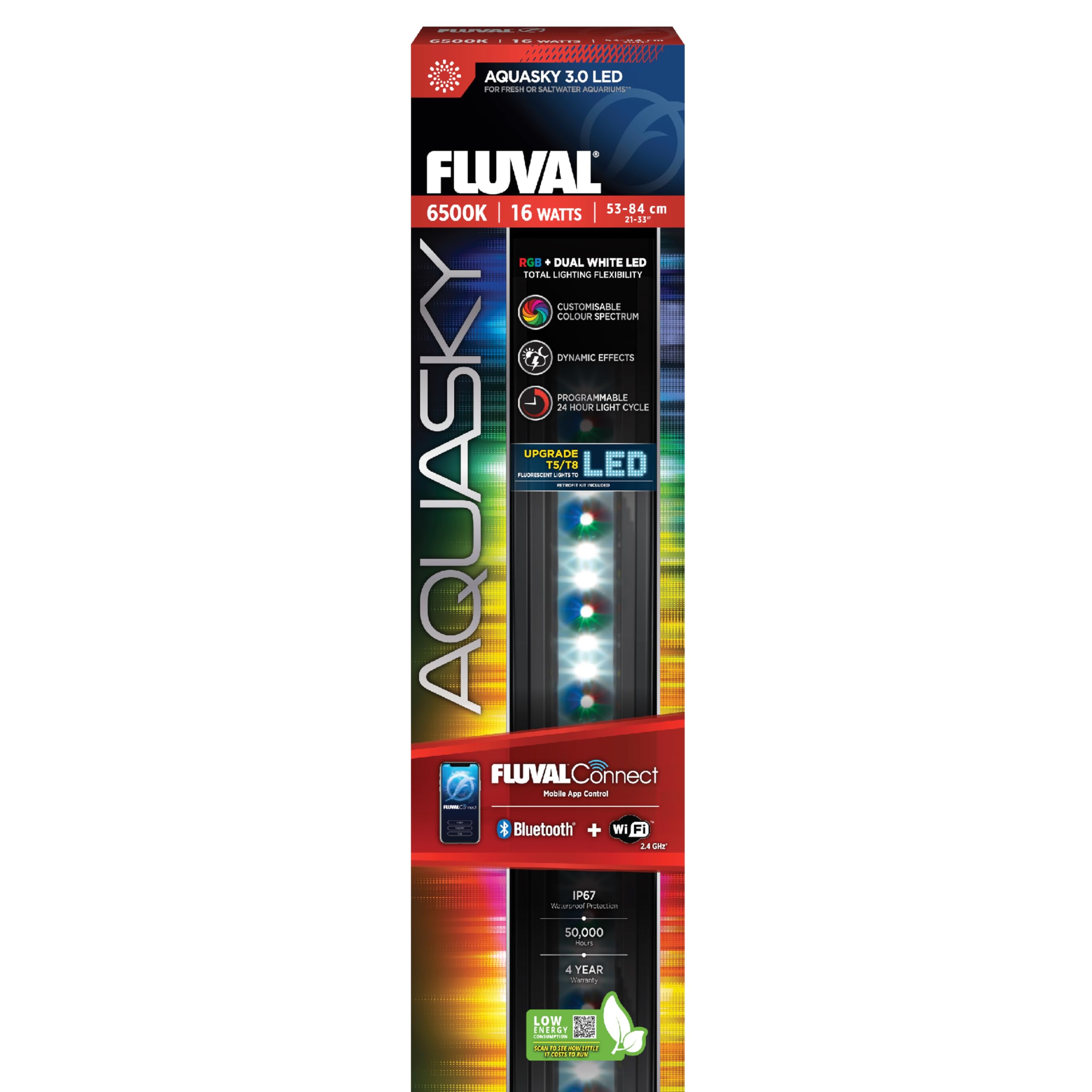 Fluval Aquasky 3.0 LED Aquarium Lighting with WiFi & Bluetooth, 16W