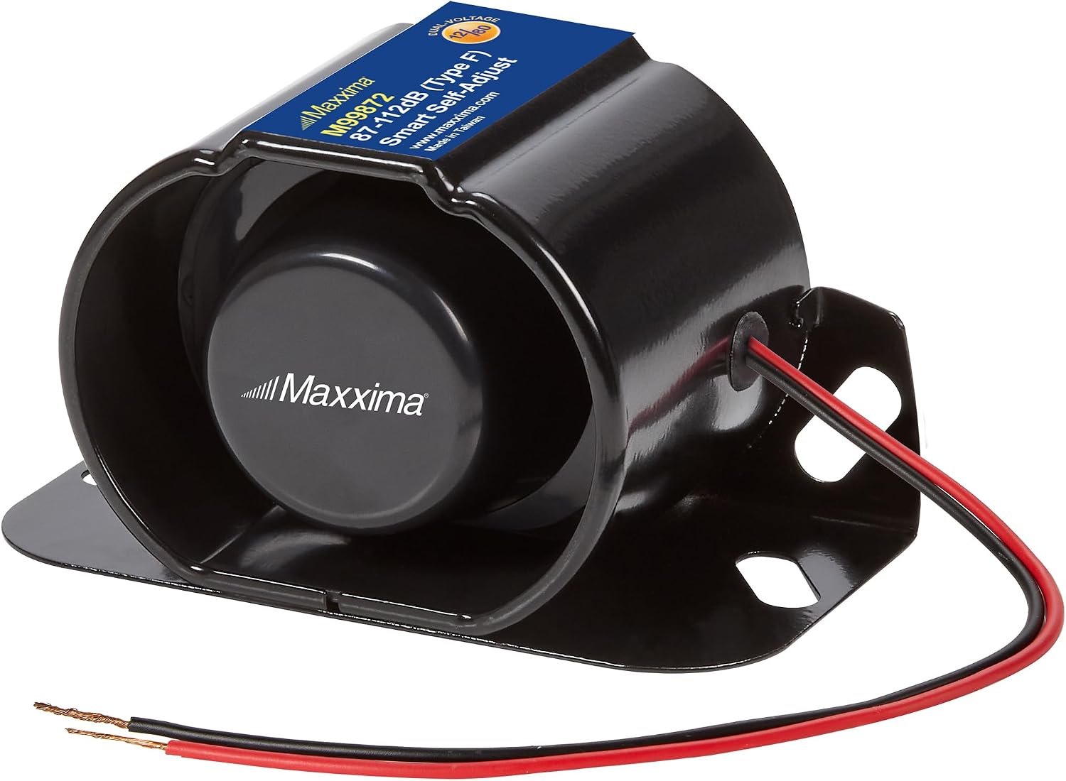 Maxxima M99872 87-112 dB Back-up Alarm, Self-Adjusting, 12-80 VDC