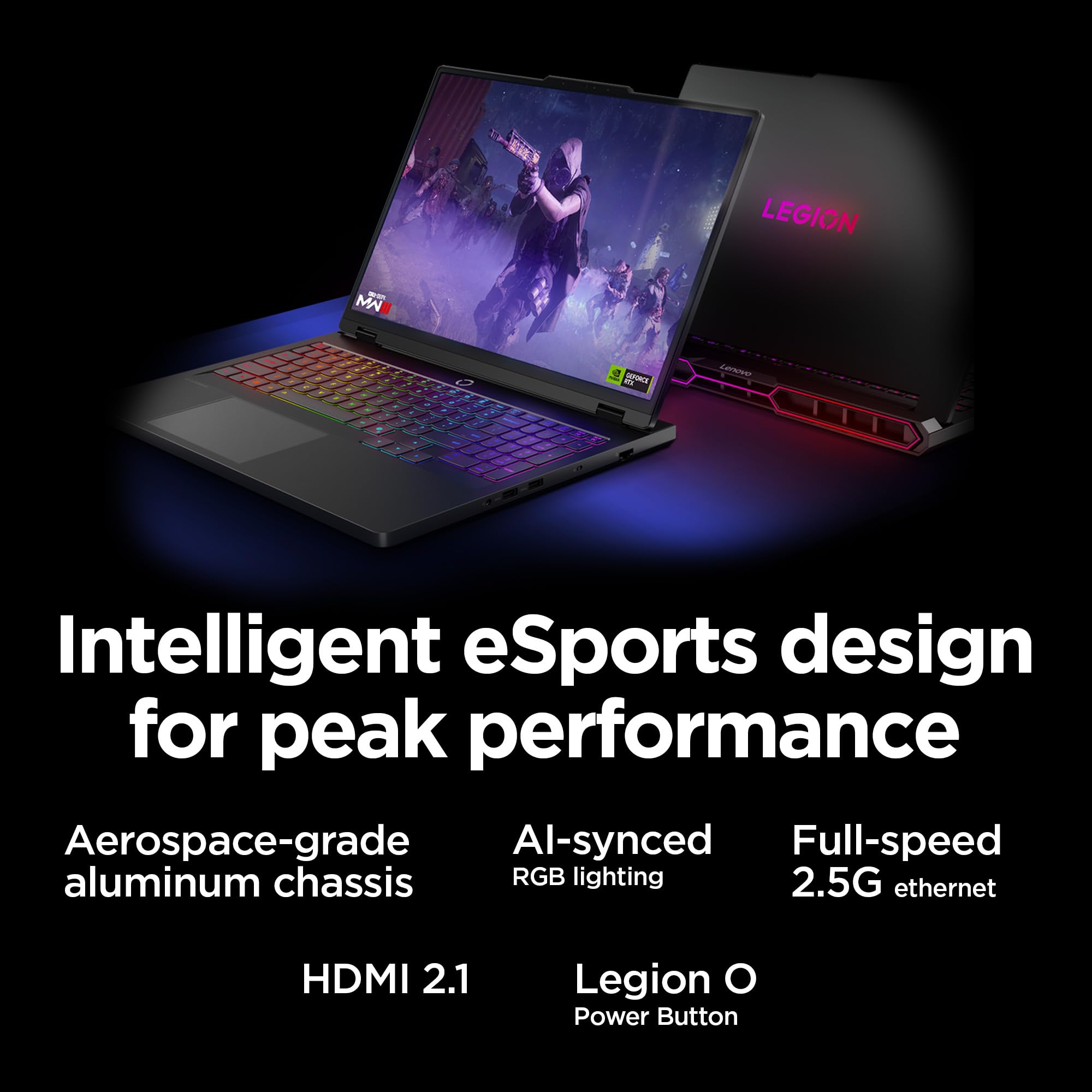 Lenovo Legion Pro 7i – AI-Powered Gaming Laptop – Intel® Core Ultra 7 255HX – 16" WQXGA PureSight OLED Display – 240Hz – NVIDIA® GeForce RTX™ 5070 Ti – 32GB Memory – 2TB Storage – PC GamePass