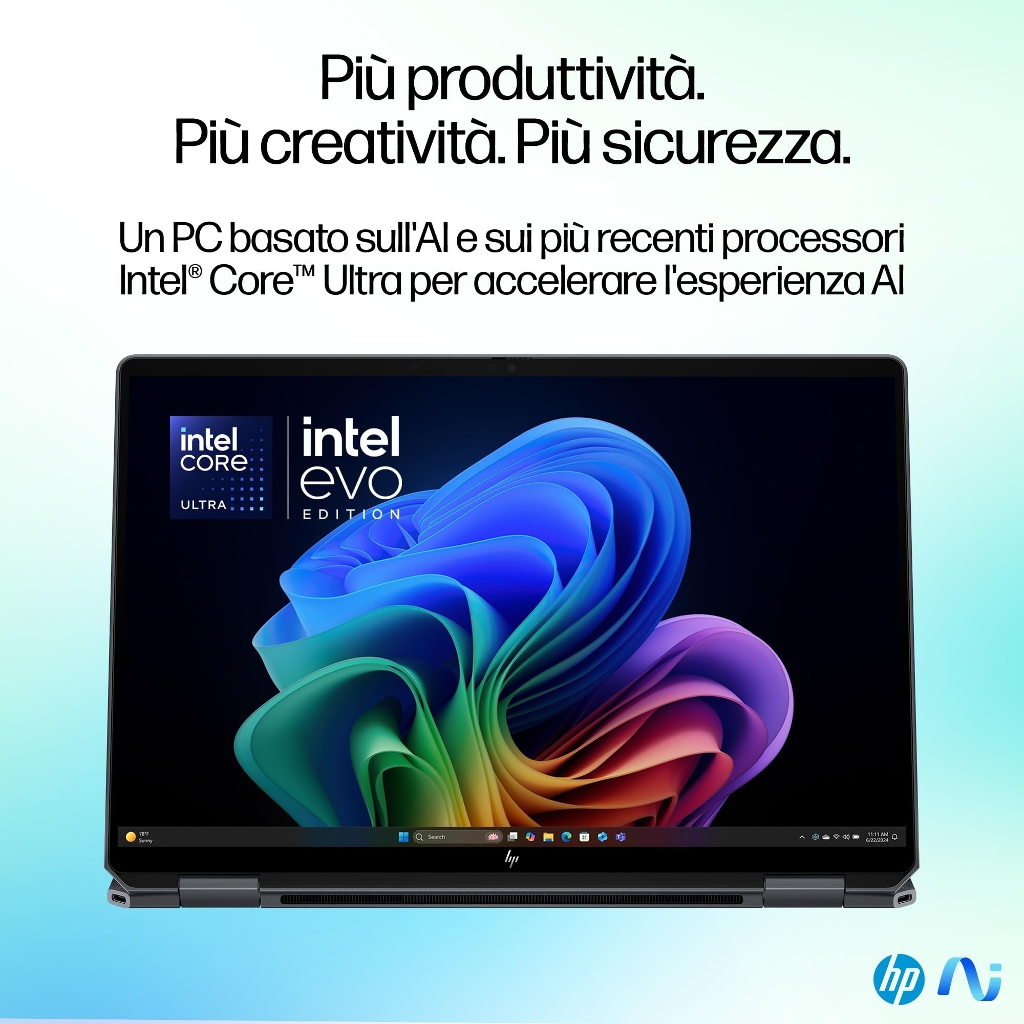 HP OmniBook Ultra Flip x360 14-fh0003sl, Copilot+ PC, Intel Core Ultra 5-226V, Intel Evo Edition, AI, RAM 16GB, SSD 1TB, Display Touch 14” OLED 3K 400 Nits, 120Hz, Poly Studio Cam TNR, Windows 11, Blu