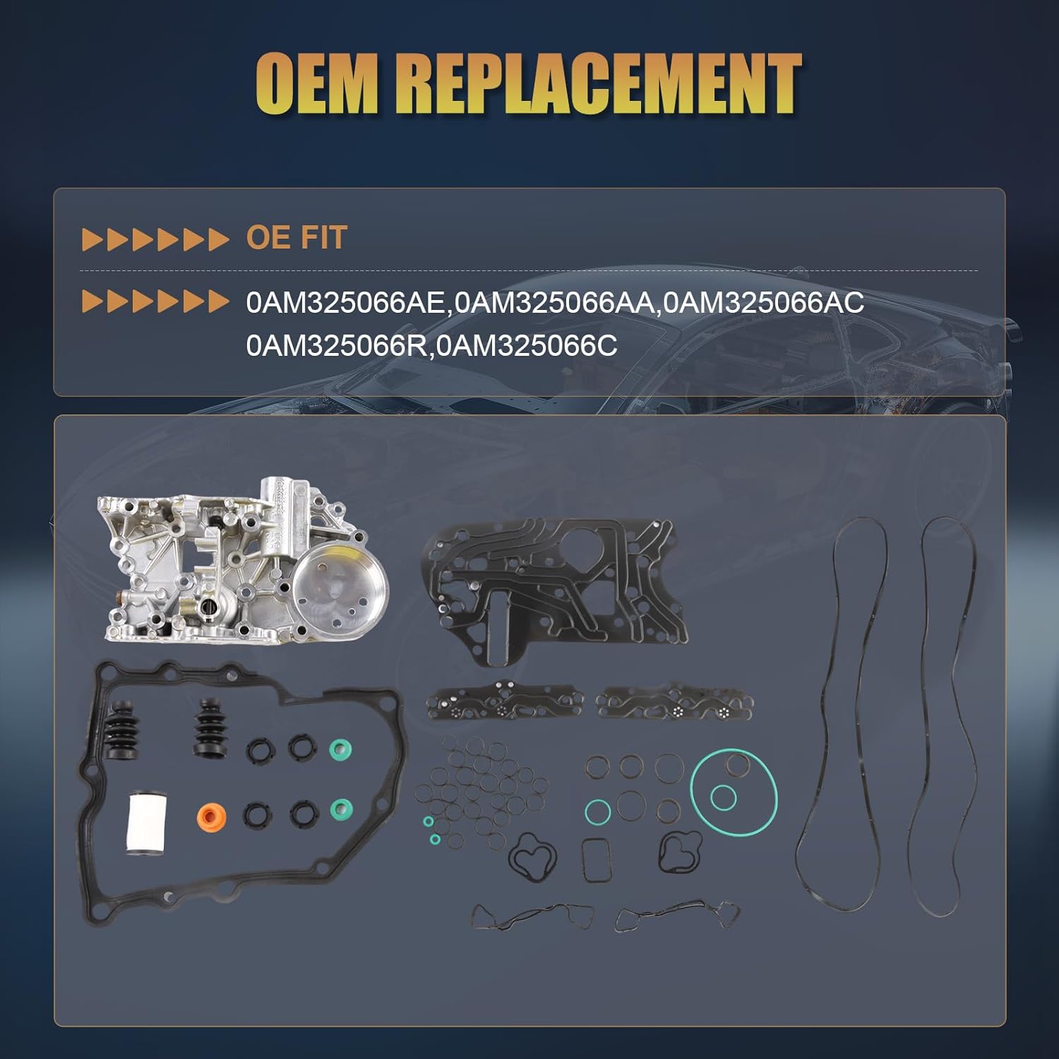 0AM DSG DQ200 Transmission Valve Body + Repair Kit Fits for 12-21 Audi A1 90-21, VW Jetta Passat Seat Altea 05-12, Leon 01-21 OE 0AM325066C 0AM325066AE 0AM325066AA 0AM325066AC