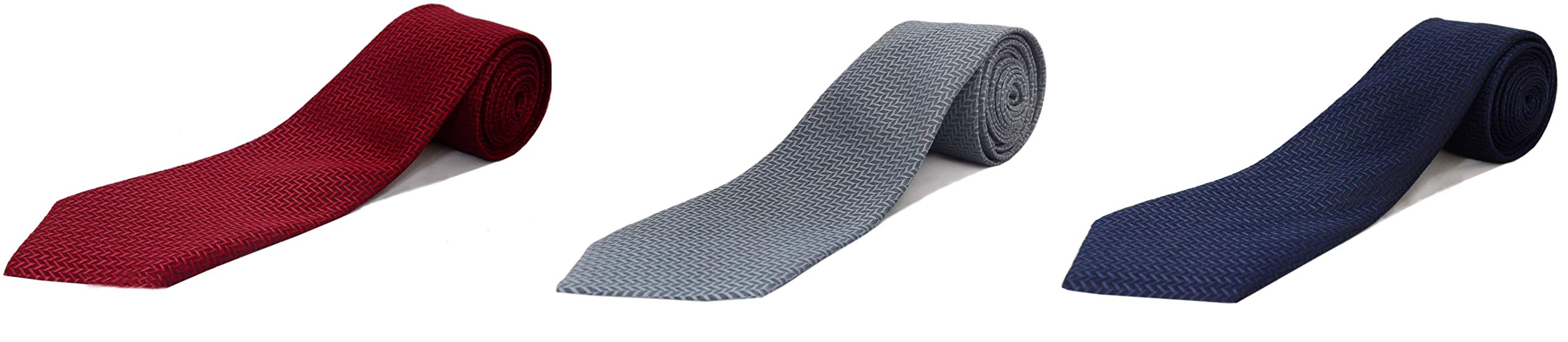 michelangelo Men's Micro Fiber Self Design Ties Combo (Multicolour) 3 Tie-picture-22