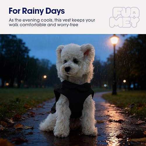 Miniatura 6 de FUAMEY Chaleco de forro polar para perros grandes, sudaderas cálidas y elásticas para perros con agujero para la correa, suéter suave de cuello alto