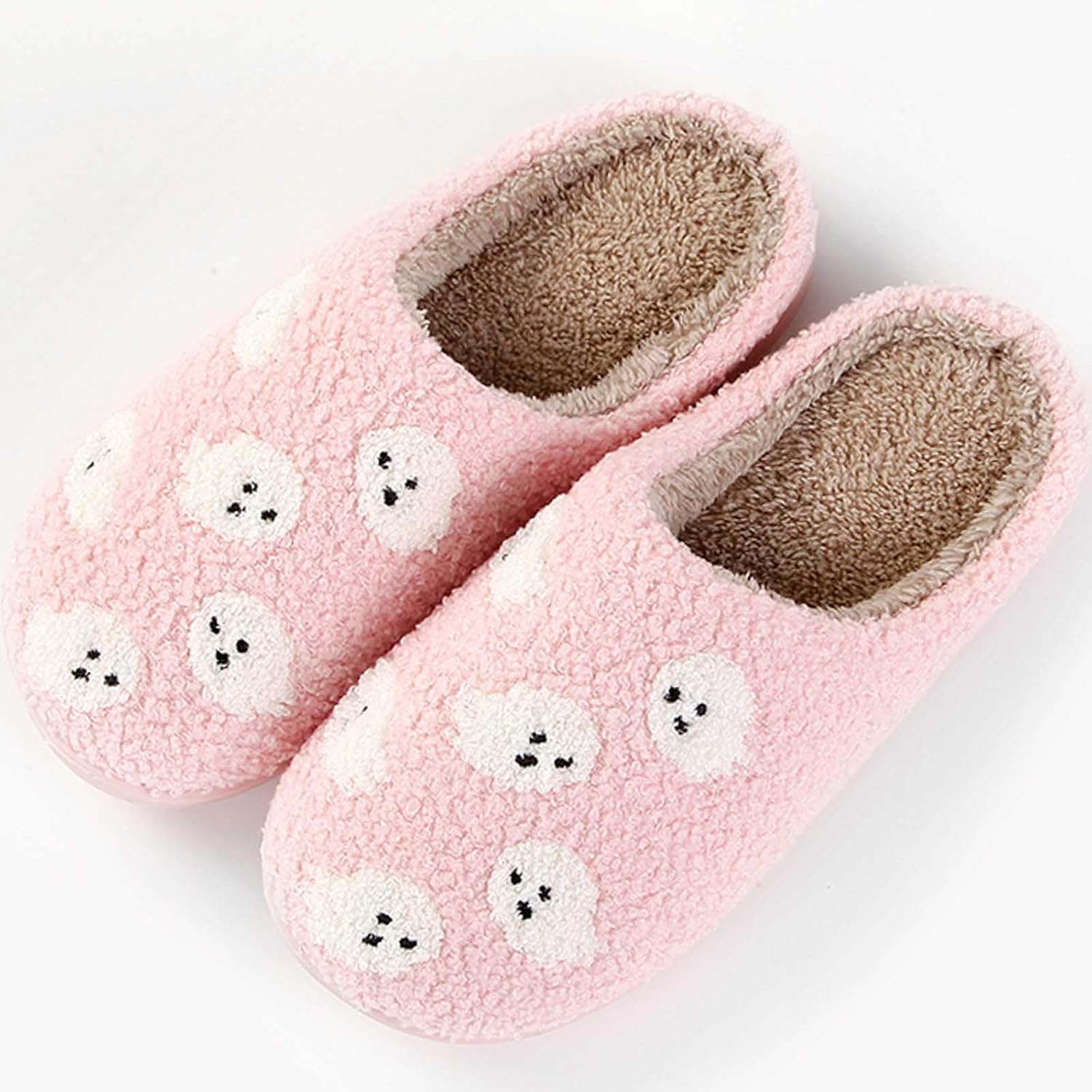 Womens Mens Slippers Retro Memory Foam Cute Cartoon Plush Fluffy Warm Fur Lined slippers Indoor House Home Winter Shoes - Image 3