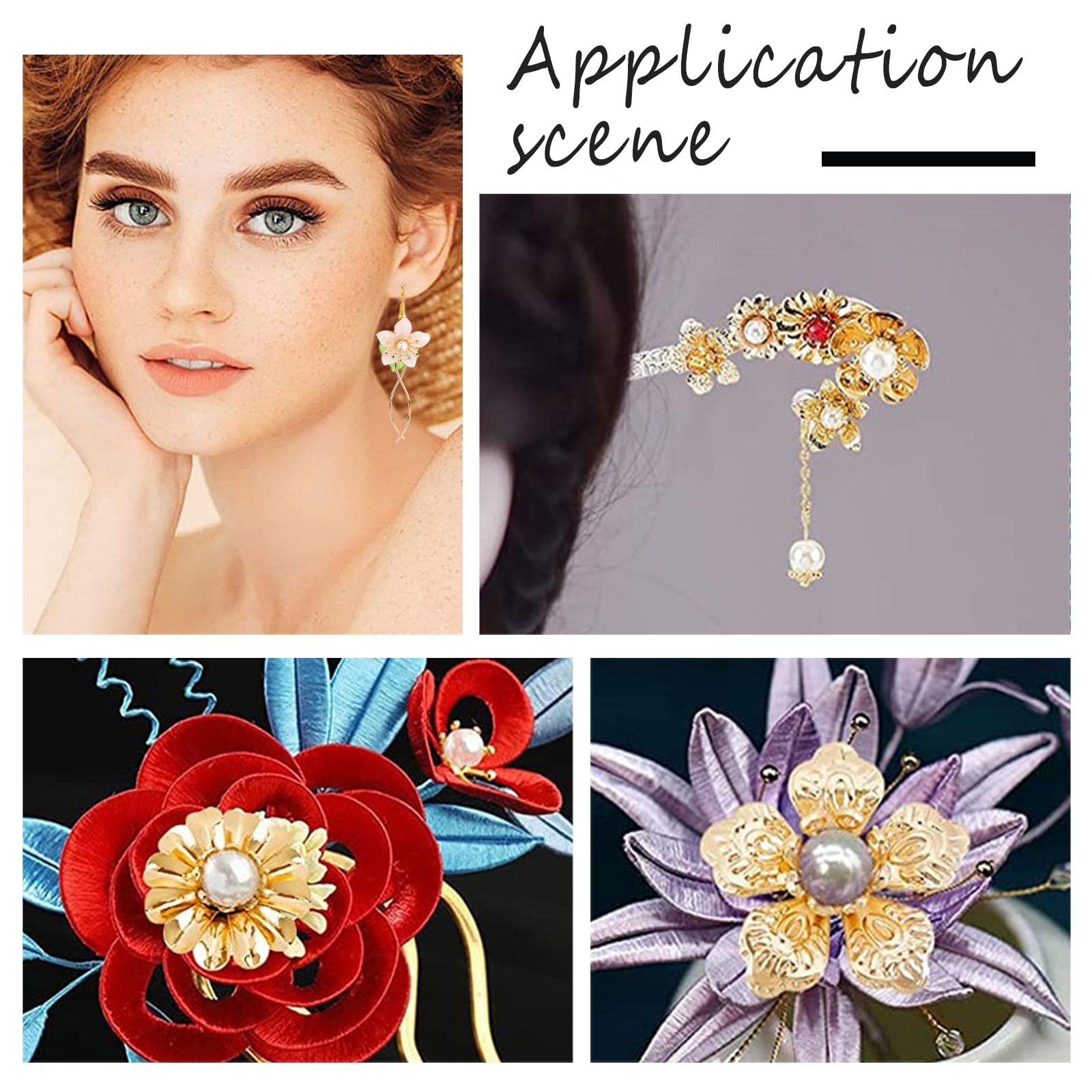 200 Perline Distanziatori In Acciaio Inox 316 Placcate Oro - Forma Fiore Per Gioielli Fai Da Te - Foto 4