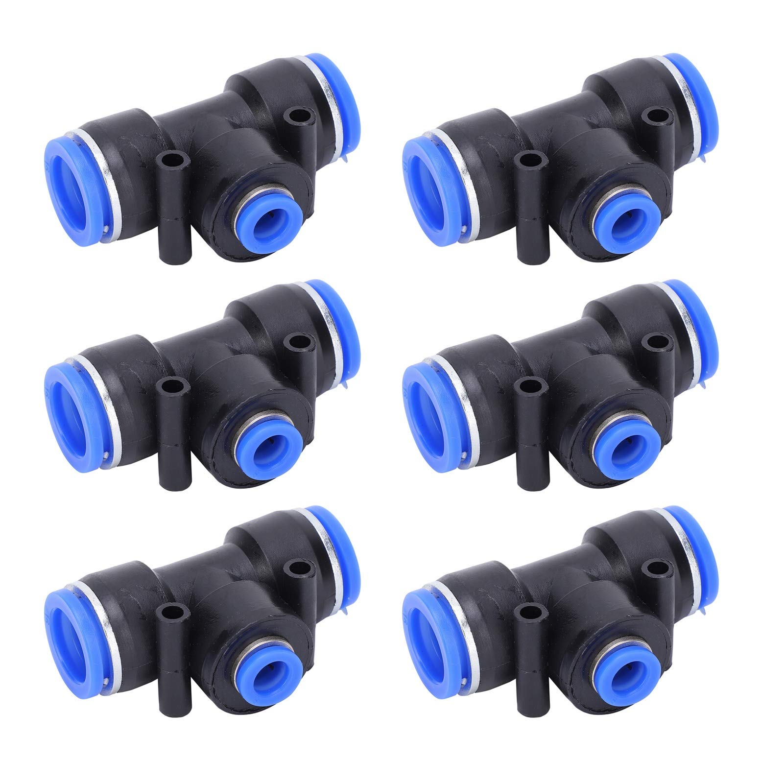 raccordi pneumatici, Connettore per Tubo Pneumatico a 3 Vie a Forma di T, 25 Raccordi a T per Tubo dell'Aria a Spinta Rapida(16 X 8 X 16mm)