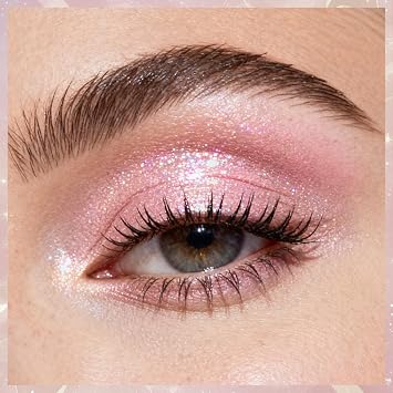 Pink eyeshadow, 16-shade matte and shimmer compact, long-lasting and blendable, creates a pink-brown smoky eye look. Hypoallergenic, suitable for sensitive eyes.