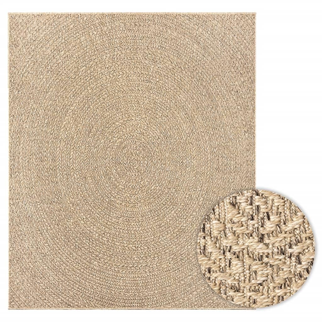 Tapis de salon 240x340 cm aspect jute polypropylène grand format ZIZUR