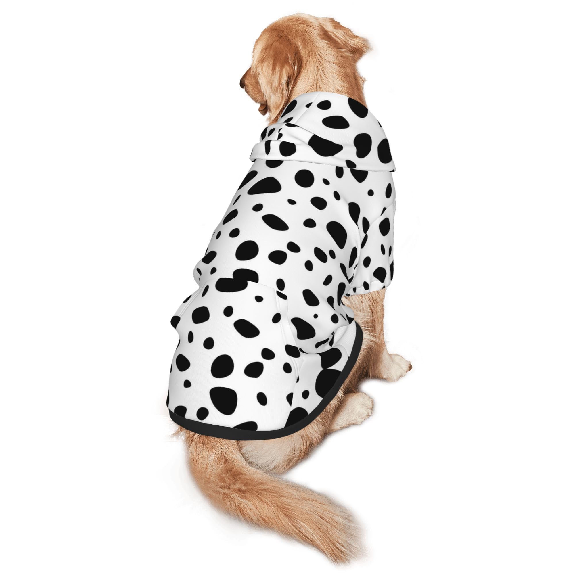 Dog Dalmatian Costume for pet, Dalmation Print Pet Clothes Puppy Cat Winter Sweatshirt Warm Sweater Coat Jacket S — image 1