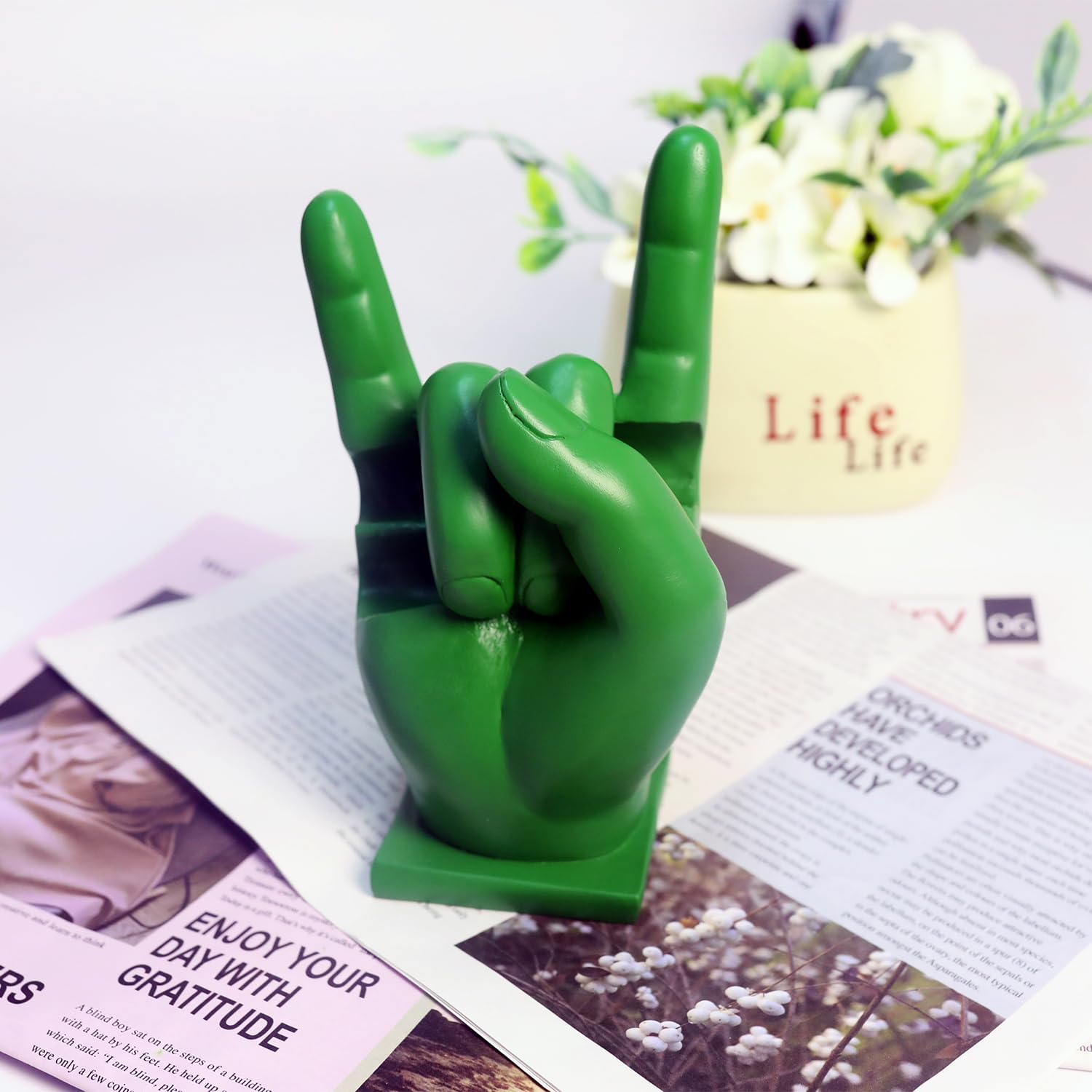 Porta Bacchette Batteria, Supporto Per Bacchette Per Batteria Rock, Espositore Per Bacchette Rock, Resine Supporto Per Batteria, Regalo Divertente Per Batteristi, Decorazione Domestica, Verde