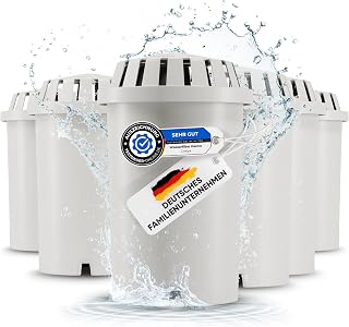 Wasserfilter Trinkwasser | Jahrespaket Filterkartuschen [AKTIVKOHLE] Wasserentkalker Wasserenthärter Leitungswasser Filter Tischwasserfilter (6)