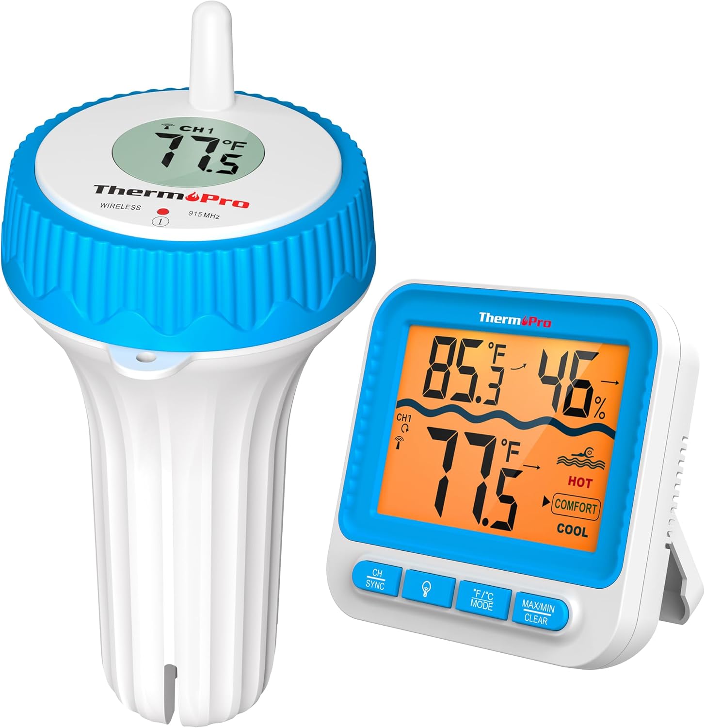 ThermoPro Digital Pool Thermometer Floating Easy Read, Large Size Water Thermometer for Cold Plunge, IPX8 Waterproof Water Temperature Monitor for Hot Tub/Ice Bath/Swimming Pool/SPA/Aquarium/Pond ThermoPro Digital Pool Thermometer Floating Easy Read, Large Size Water Thermometer for Cold Plunge, IPX8 Waterproof Water Temperature Monitor for Hot Tub/Ice Bath/Swimming Pool/SPA/Aquarium/Pond