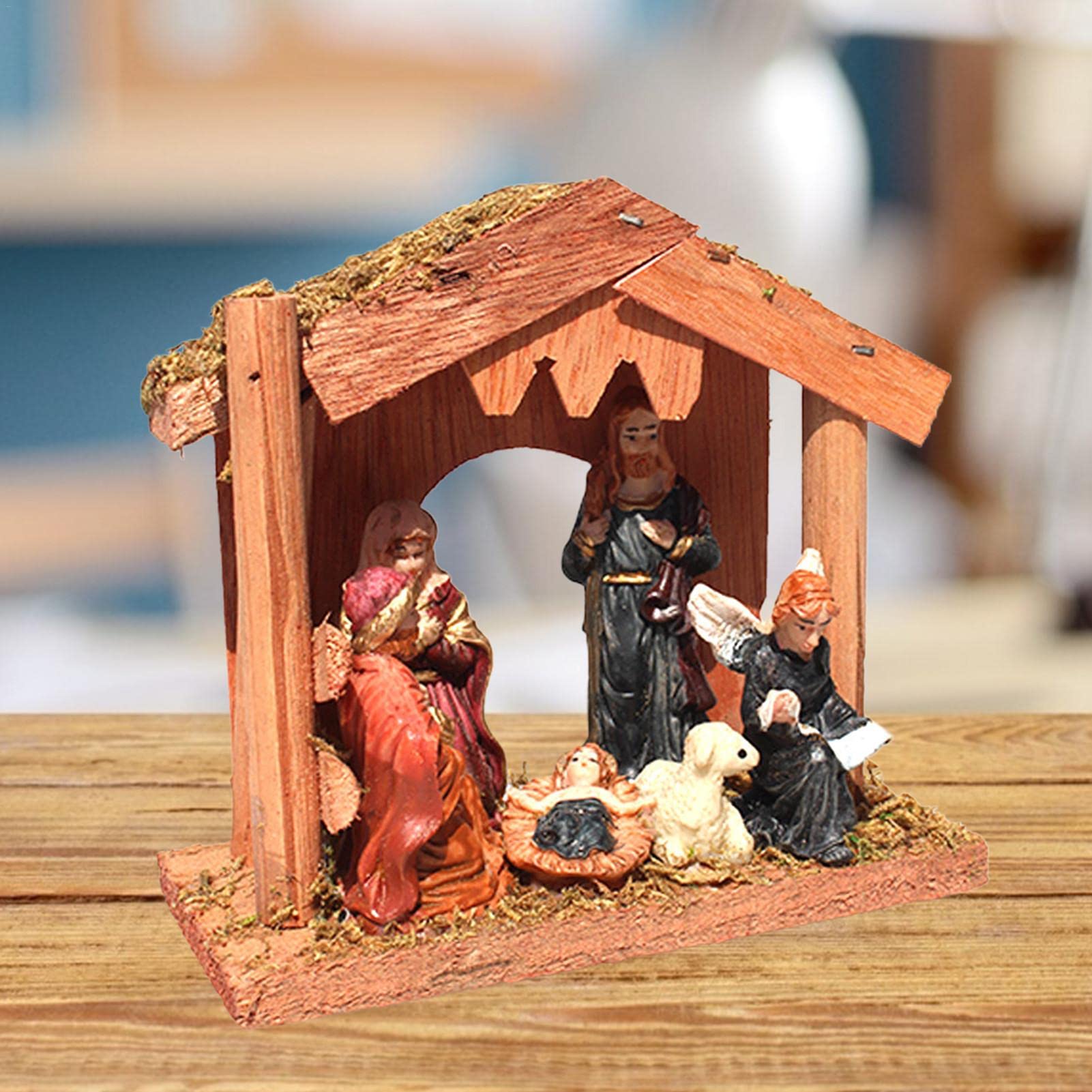 Buy Nativity Sets for Christmas Indoor, Nativity Figurine Set Real Life Nativity Scene Resin